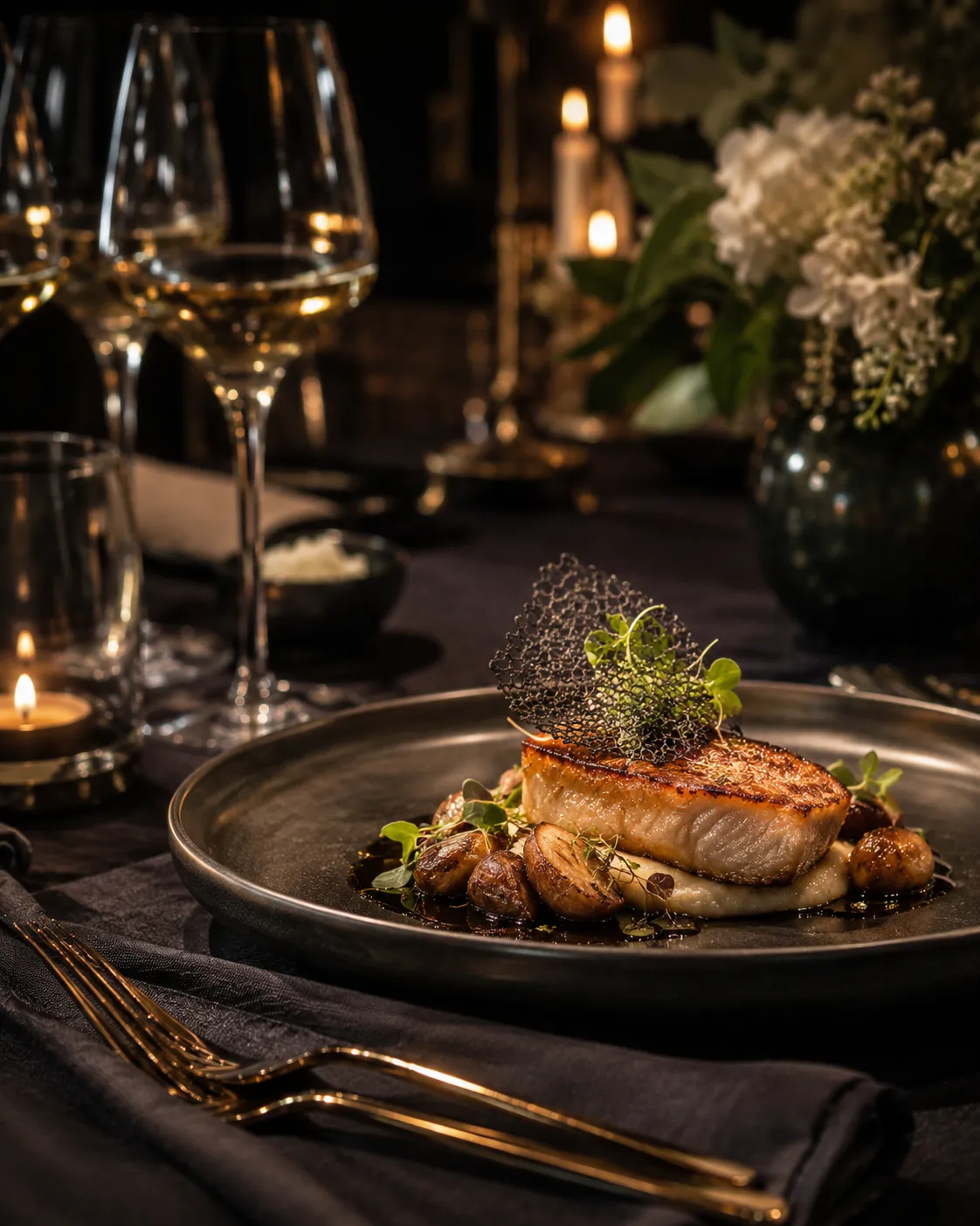 Detalj från en servering av Just Gourmet Catering